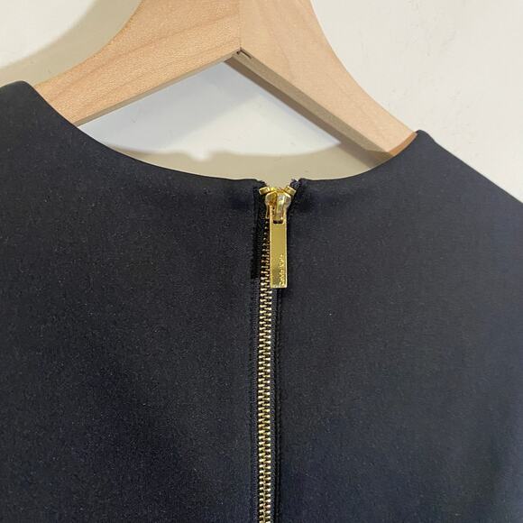 Calvin Klein Sleeveless Seam Front Scuba Crepe Crew Neck Sheath Dress Black Sz 8 - Picture 7 of 12